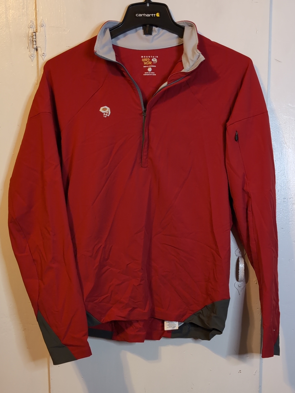 Mountain Hardwear Red Half-Zip Pullover mens large
